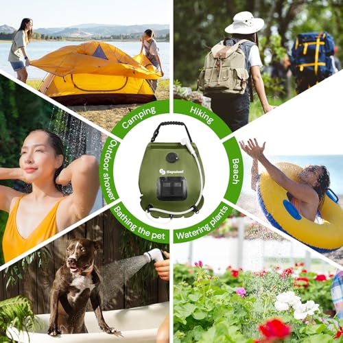 sapsisel Camping Shower Bag, ducha portátil para camping con calentamiento solar 20L miniatura 6