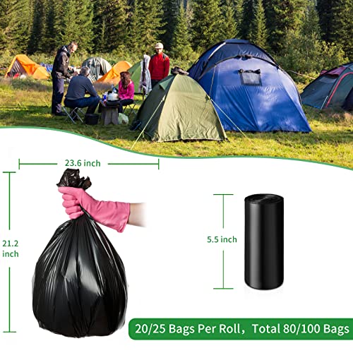 Wzfi 100 Portable Camping Toilet Bags,8 Gallon Super Thick Camping Toilet Bags Biodegradable Porta Potty Bags Leak-Proof Trash Bags For Adults Outdoor Boating Travel #TOP4