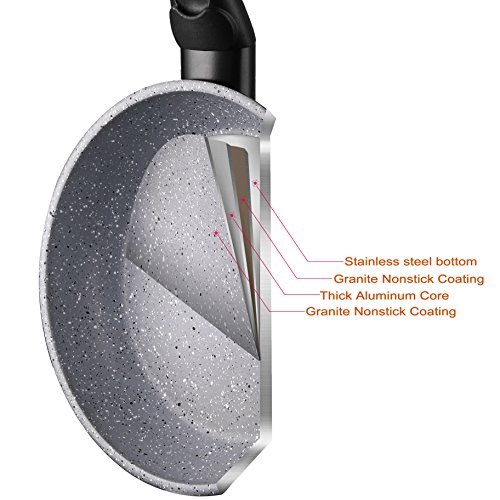 COOKSMARK Set 3 Padelle Alluminio Antiaderenti