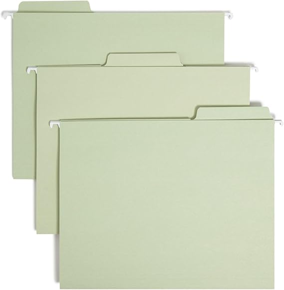 Smead® FasTab® Hanging File Folders, Letter Size, Moss