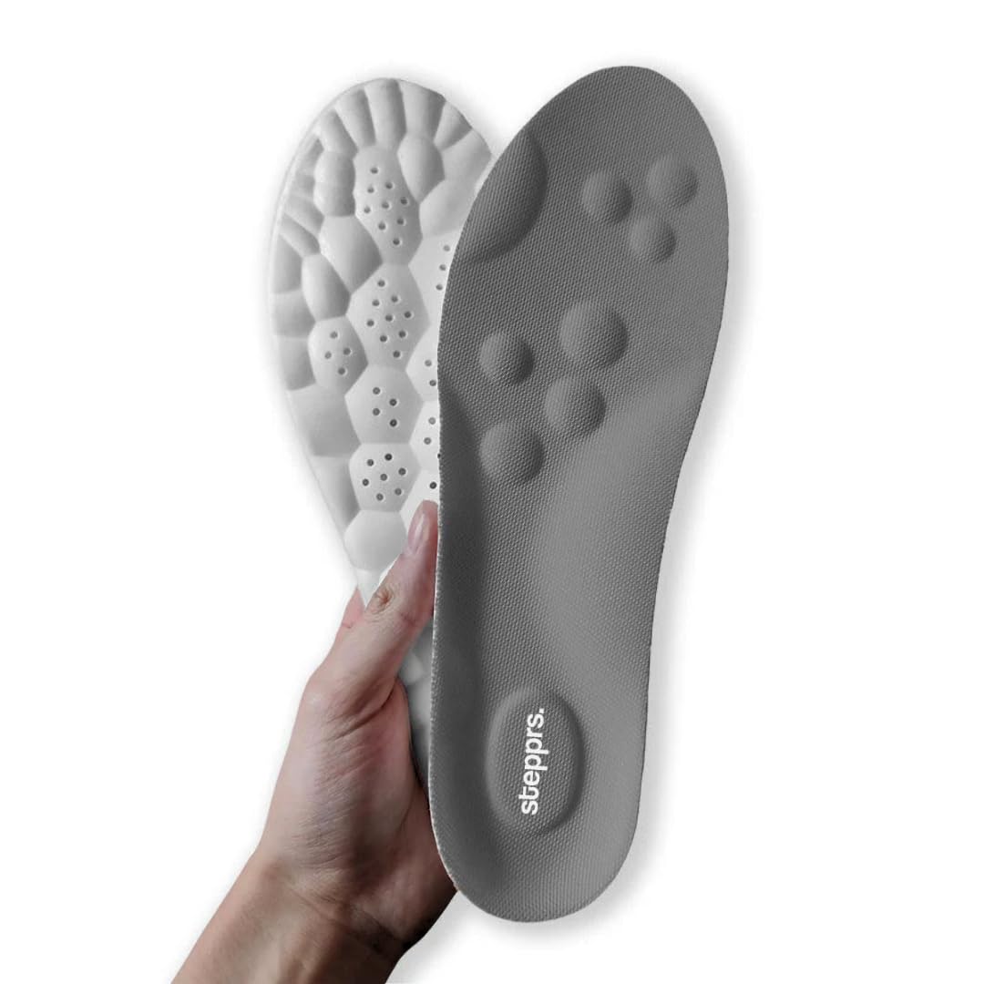 Original Stepprs Comfort Boosting Massage Insoles, 4D Memory Foam Thermal Insoles with Arch Support for Men and Women (Orange, EU 43-44) — view 12