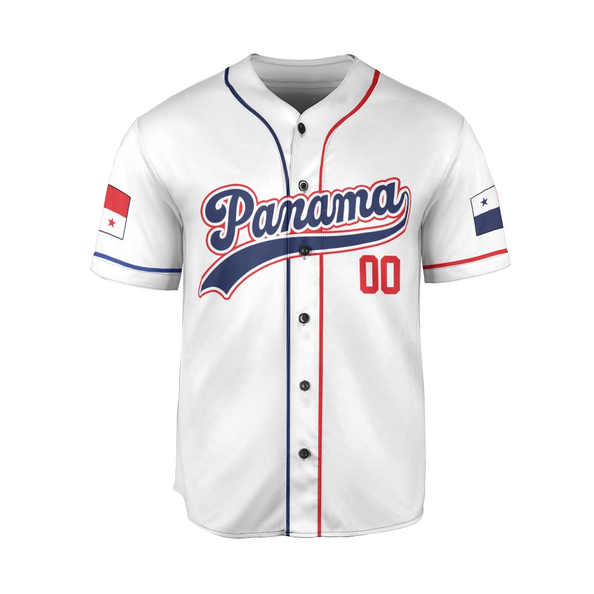 Personalized Panama Baseball Jersey Camisa Shirt, Panamanian Flag Jersey, Panamanian Pride Jersey for Men and Women (Style 7)