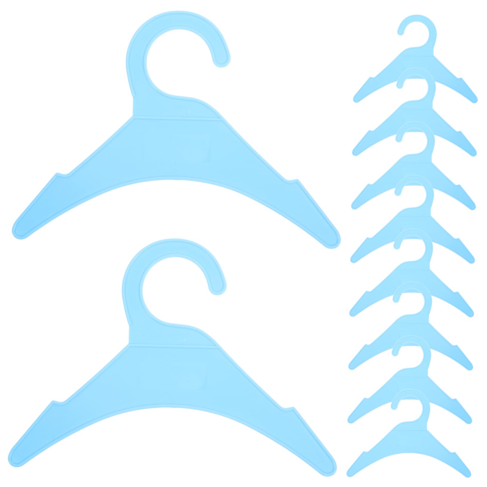 VILLFUL Heavy Duty Pet Clothes Hanger 10pcs Plastic Dog Hangers Skirt Hangers for Small to Large Dogs