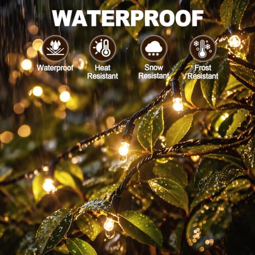 Solar String Lights Outdoor 2 Pack Total 66FT 200LED Solar Fairy Lights Waterproof 8 Modes Twinkle Solar Lights for Patio, Garden Yard Party Wedding Tree Christmas Halloween Decoration, Warm White - image 4