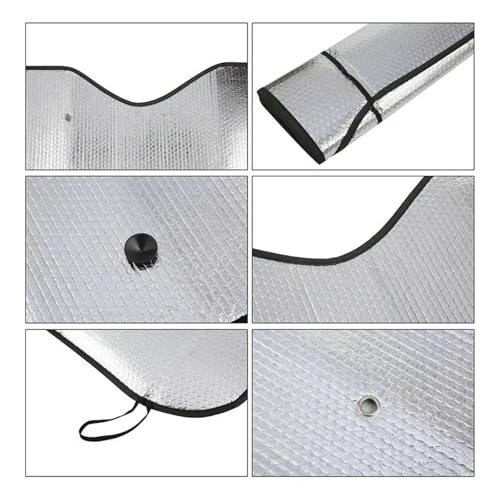 Pare-soleil pour pare-brise camion grande taille pliable et isolant 220x80