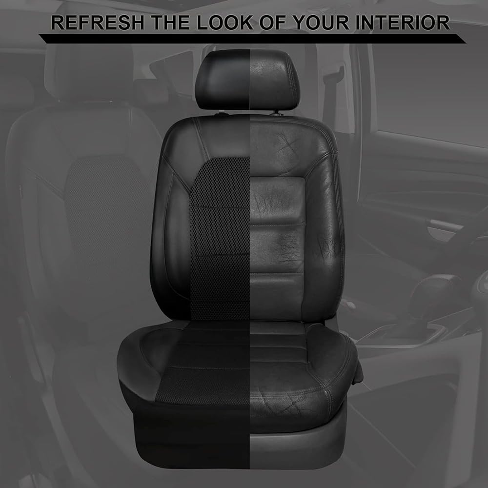 9 Pezzi Auto Set Coprisedili per Ford Focus 3 2010 2011 2012 2013 2014 2015 2016 2017 2018, Pelle Fodere Coprisedili Coprisedili Anteriori e Posteriori Traspirante Accessori,Black