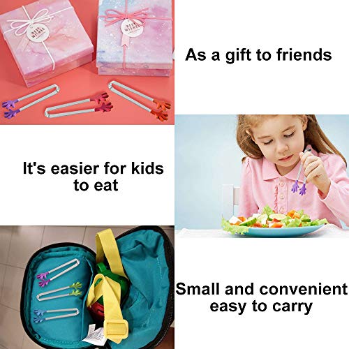 image for 6PCS Silicone Mini Tongs, 5Inch Hand Shape Food Tongs, Colourful Small