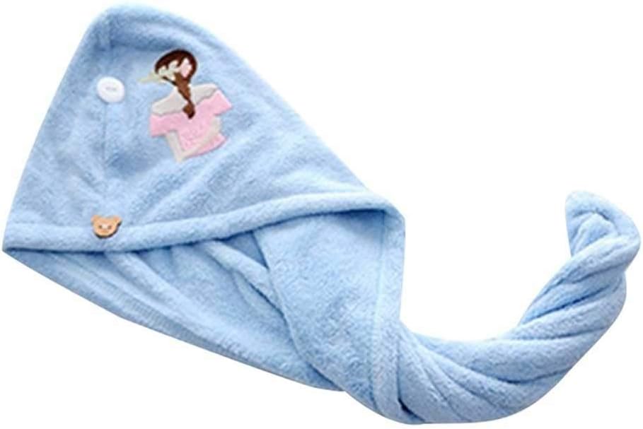 Women Magic Hair Drying Towel Hat Microfibre Quick Dry Turban for Bath Shower Pool Female Soild Color Soft Hats(White-Dinosaur Doodle4)