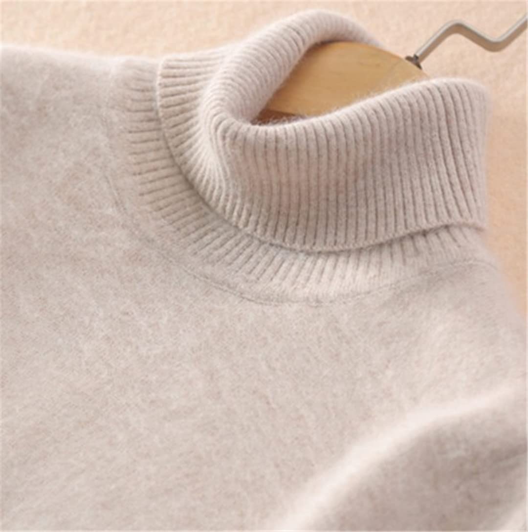 Disimlarl Pull à col roulé doux pour femme - En cachemire - Pour l'automne