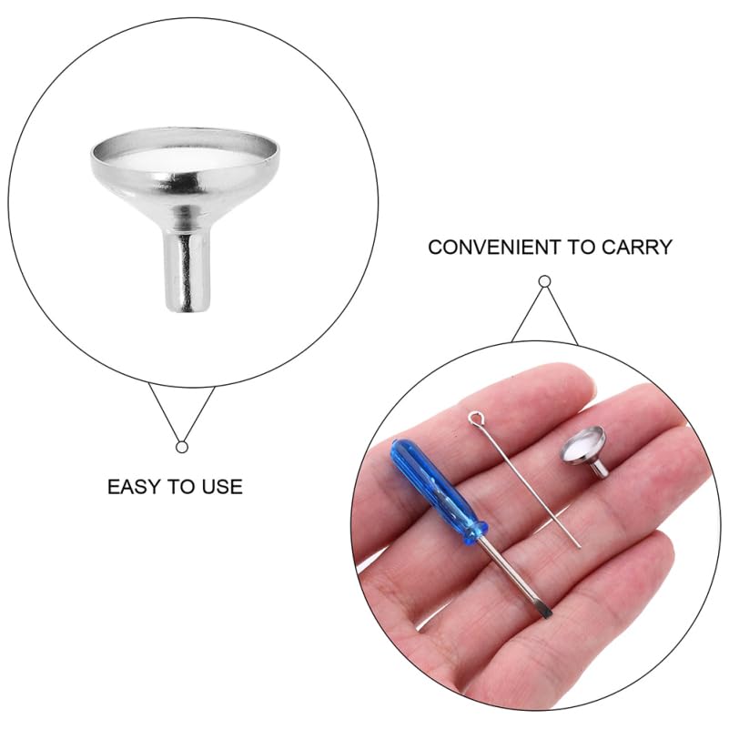 Happyyami Stainless Steel Mini Urn Funnel Set including Screwdriver Compact Ashes Filling Kit for Cremation Jewelry and Keepsake Pendants - Image 3