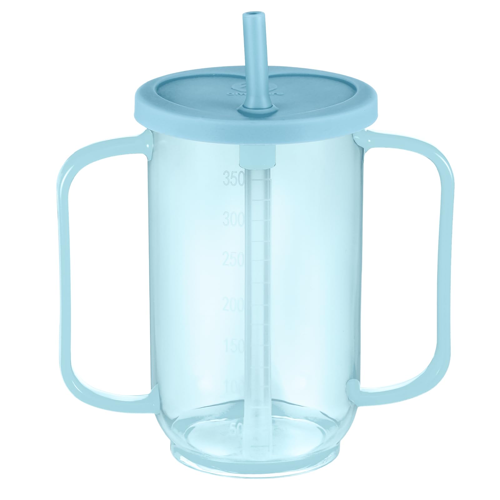 Sliner 1 Pc Adult Sippy Cups for Elderly with Straw, Light Blue