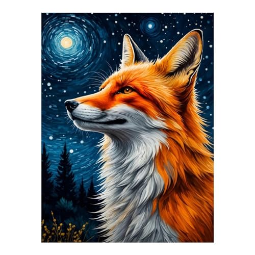 Peinture diamant Renard Kitsune kit complet adulte anti-stress activité manuelle