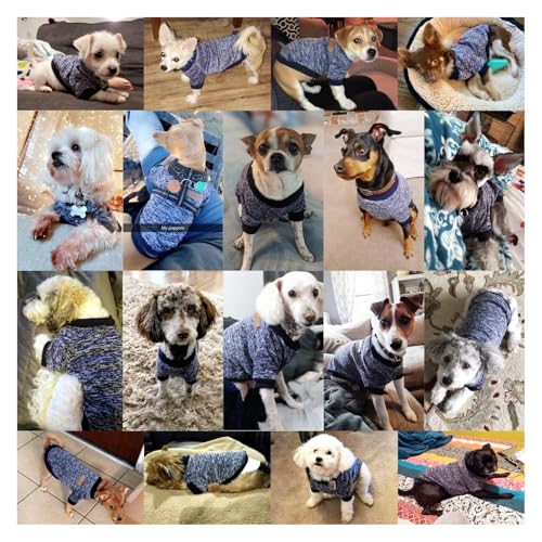 Image of Dog Sweaters for Small Dogs, Soft Fleece Puppy Clothes, Warm Winter Coat