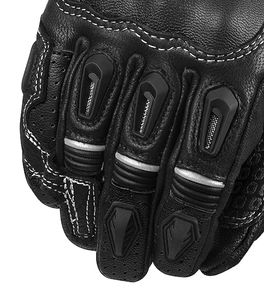 Image of Rynox Storm Evo 3 Gloves - CE Certified Full Gauntlet Motorcycle Riding Leather Gloves | Impact Protection | Scaphoid Protection | Abrasion Resistance - Sand Brown Black | Medium