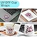 XRTHG 12PCS/Set Coquette Bow UV DTF Cup Wraps Self-Adhesive Transfer Paper for Coffee Cups, Water Bottles, Laptops and Refrigerator DIY Crafts High Viscosity UV DTF Transfer Paper