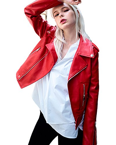 LY VAREY LIN Women's Zipper Motorcycle Biker Faux Leather Jackets2