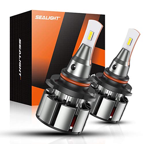 SEALIGHT 9006/HB4 LED Headlight Bulbs, 9006 LED Conversion Kit with Cooling Fan, 8000 Lumens, 6000K Cool White, Low Beam/Fog Light Bulb, Pack of 2