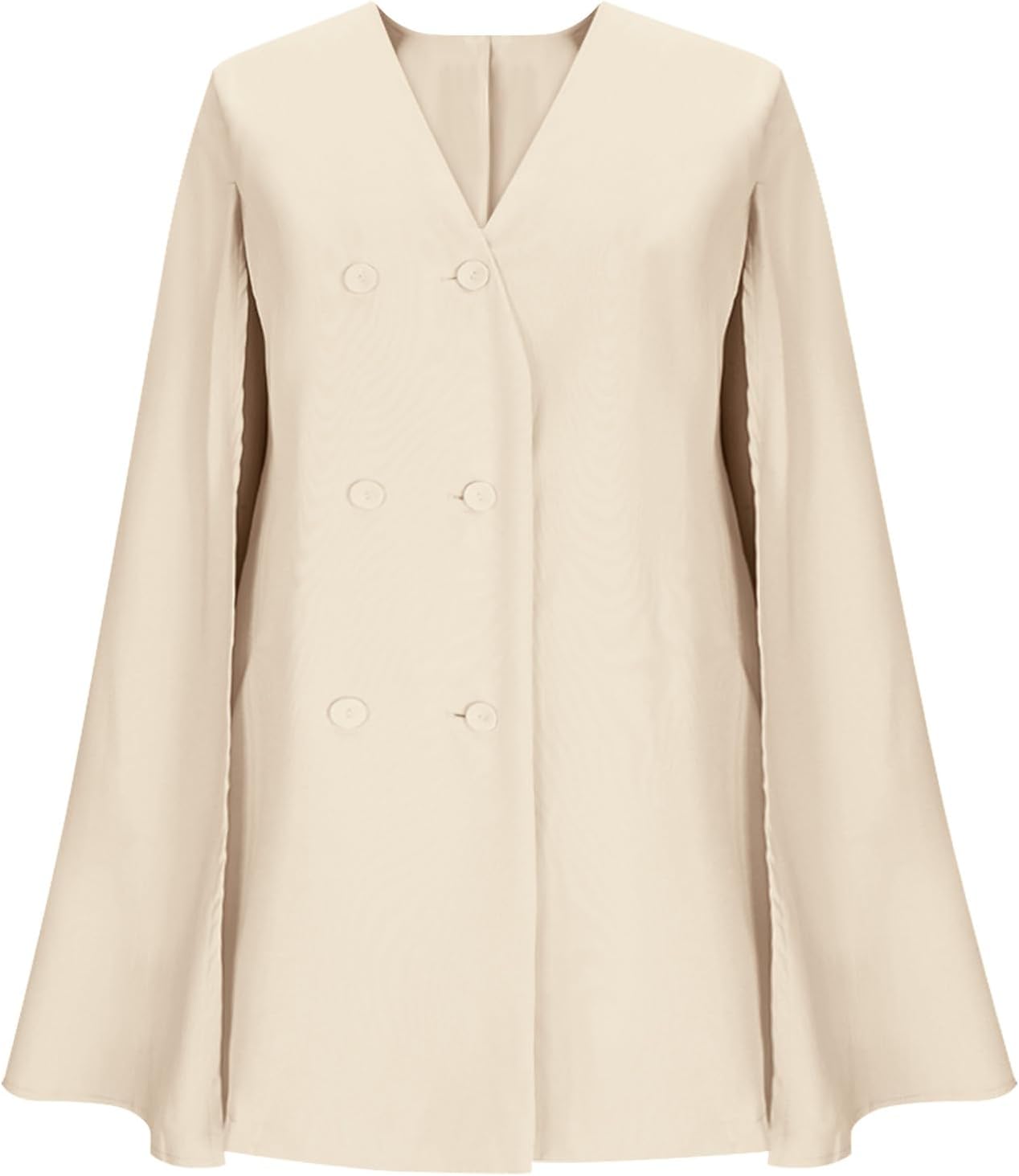 Womens Double Breasted Cape Blazer V Neck Split Sleeve Elegant Business Casual Mini Blazer Dress Fall A Line Outfit