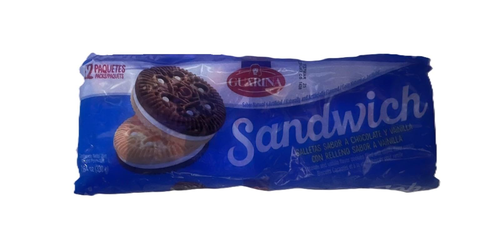 Generic guarina Chocolate and Vainilla Sandwich Cookies, 11.64 oz (330g)