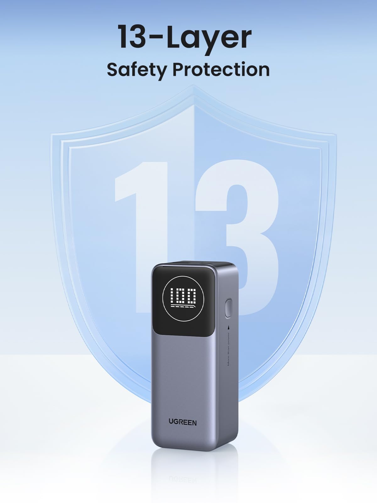 UGREEN Nexode Power Bank 12000mAh 100W, Caricatore Portatile Ricarica Rapida PD 3.0, Batteria Esterna con Display, Compatibile con MacBook PRO/Air, iPhone 16/15 Plus PRO Max, Galaxy S24 S23 Ultra