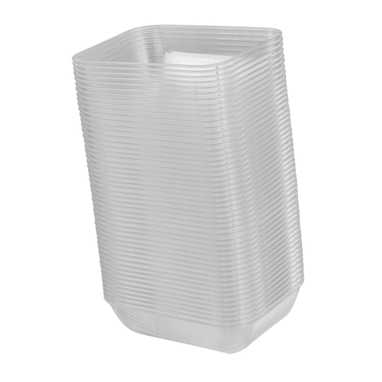 TOVINANNA 100pcs Disposable Seasoning Dishes Rectangular Transparent Appetizer Plates for Sauces Condiments and Dipping for Home Restaurant Parties and Catering