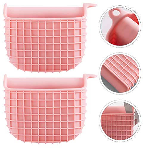 Lurrose 2Pcs Mini Pitada Mitts Potholders Forno Luvas de Silicone Resistente Ao Calor para a Cozinha