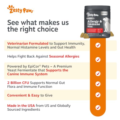 Image of Zesty Paws Vet Strength Dog Allergy Chews - Dog Allergy Relief, 90 Ct