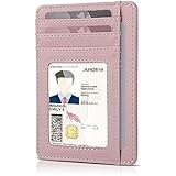 [Teskyer] カードケース IDカードホルダー スリム 薄型 カード入れ 収納 クレジットカードケース 磁気防止 カードホルダー 大容量 (ピンク)