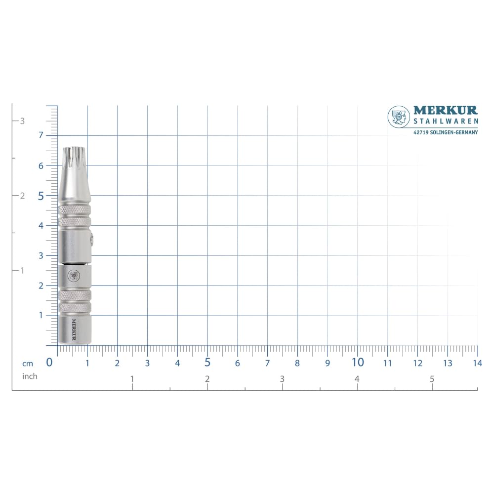MERKUR Nasen- und Ohrenhaarschneider, Edelstahl, Dreh- und Schneidmechanismus, batteriefrei