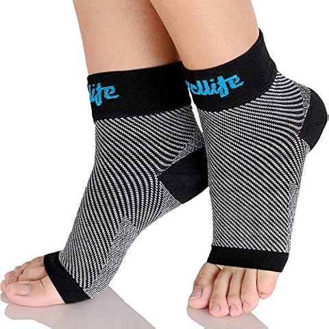 Dowellife Plantar Fasciitis Socks, Ankle Brace Compression Support Sleeves & Arch Support, Foot Compression Sleeves, Ease Swelling, Achilles Tendonitis, Heel Spurs for Men & Women (Black XL) Cover