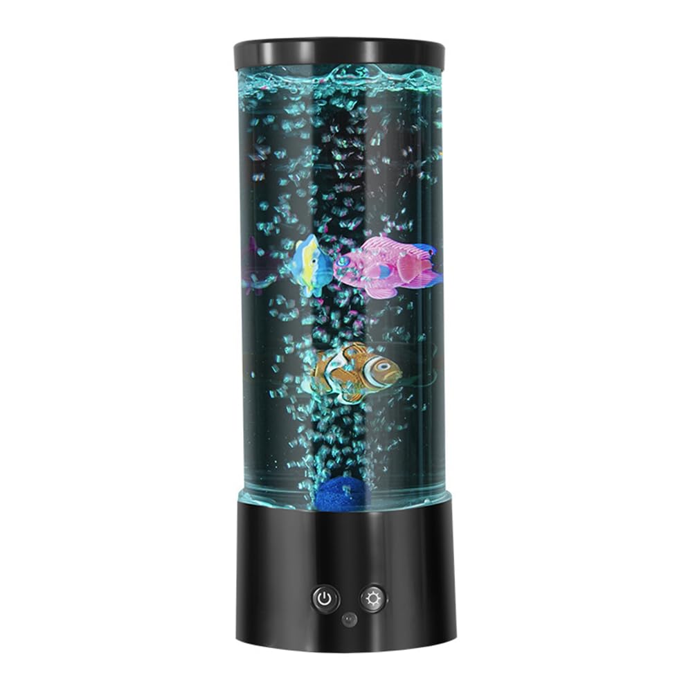 Rafstya Light Mini Rgb Bubble Fish Lamp Fish Tank Aquarium Lamp With Remote Control Lava Lamp Coloured Mood For Home Decoration
