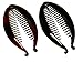Produktbild La Pfirsich Mode Frauen Damen Schönes Set von zwei 13 cm Banana Fisch Kämme Banana Clips