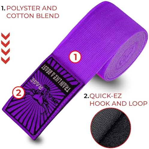 BEAST RAGE Boksowe owijki do rąk ochrona mężczyzn MMA wsparcie wewnętrzne rękawiczki do sztuk walki trening owijanie walka sporty muay thai, pod rękawice 4,5 metra elastyczne bandaże