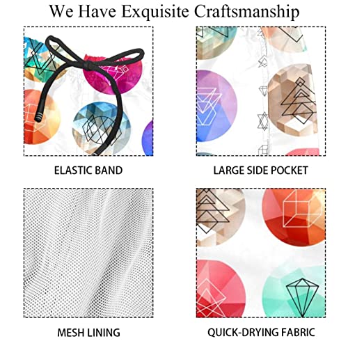 Maillots de bain hommes séchage rapide à motifs géométriques - 4