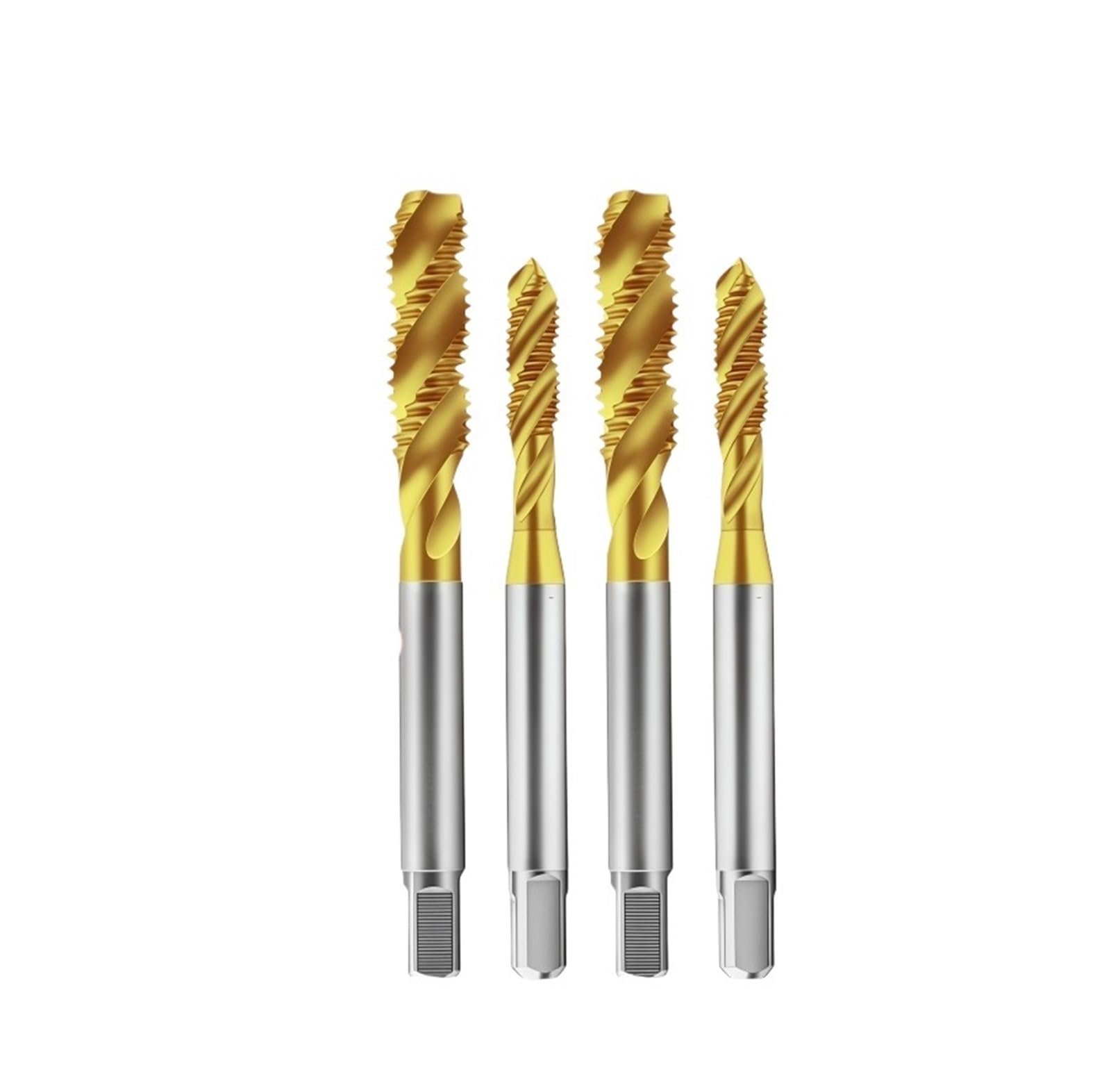 Honybmq Nano Coating-Tin 1Pcs Spiral Fluted Tap Unc Machine Screw Thread Taps(,Unc6-32)