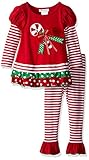 Bonnie Jean Girls' Candy Cane Legging Set