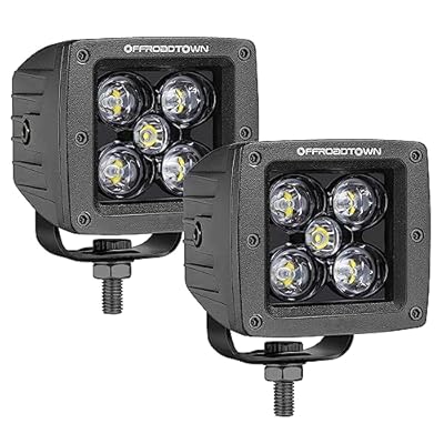 LED Cubes, OFFROADTOWN 2PCS 3 Inch 100W LED Pods CREE LED Light Pods Spot Beam Driving Lights LED Cube Lights Off Road Lights Fog Lights Reverse Light LED Ditch Lights for Trucks UTV SUV Off Road Boat