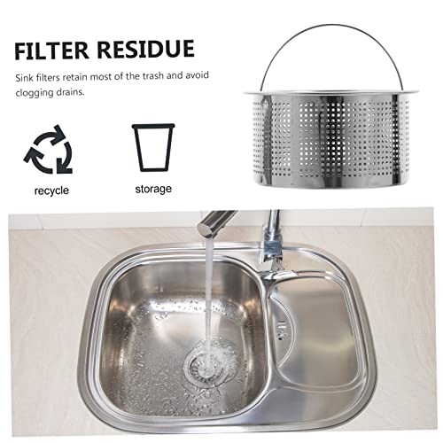 Colador de acero inoxidable para fregadero de cocina miniatura 7