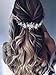 Vakkery Fleur de Mariage Cheveux Vigne Bandeau Argent Cristal de Mariage Bijoux de Cheveux Perle de Mariée Accessoires de Cheveux pour Femmes et Filles
