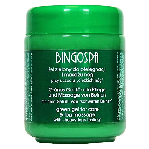 BINGOSPA Green Gel para piernas pesadas, venas varicosas, vasos frágiles - 500ml