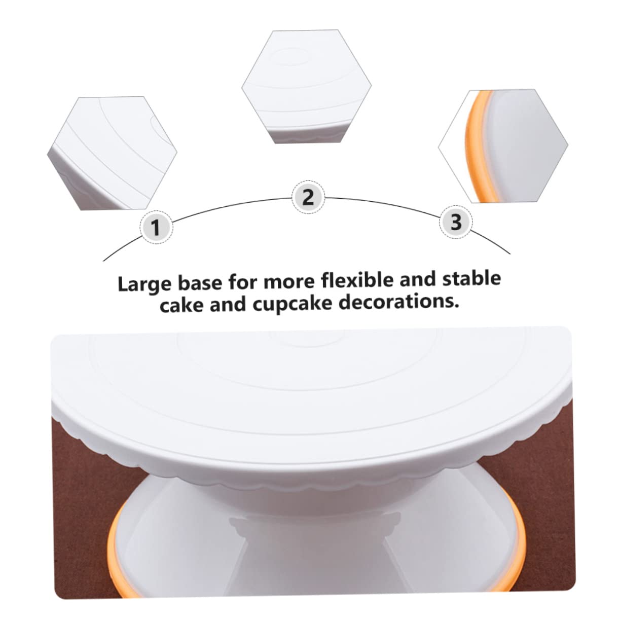 Mipcase Tablero Giratorio para Pasteles Soporte De Plástico Fácil De Limpiar para Panaderías
