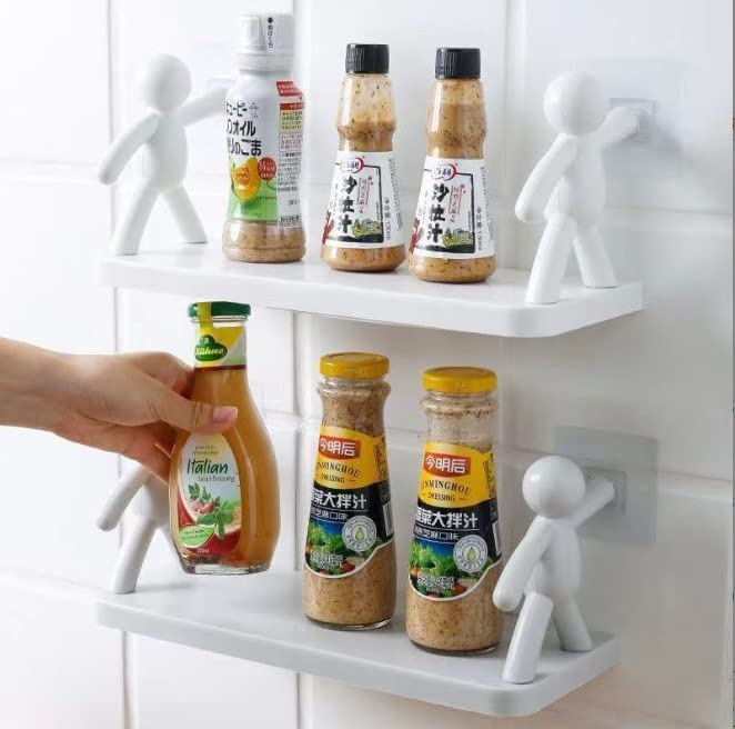 Image of KHEDU FAB Purpose Wall Mount Floating Shelf Wall Mounted Storage Shelves for Kitchen, Bathroom, Bedroom, Office (Multicolour)