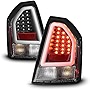 ACANII - For 2008-2010 Chrysler 300C SRT Black Lumileds LED Pyro Tube Tail Lights Brake Lamps Driver & Passenger Side