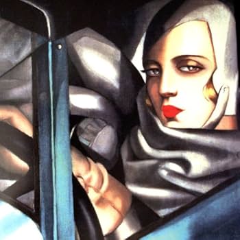 Amazon.co.jp: ポスター レンピッカ 自画像（ブガッティに乗るタマラ