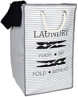 The Hanger Store Tough Foldable Laundry Bag with Rope Handles