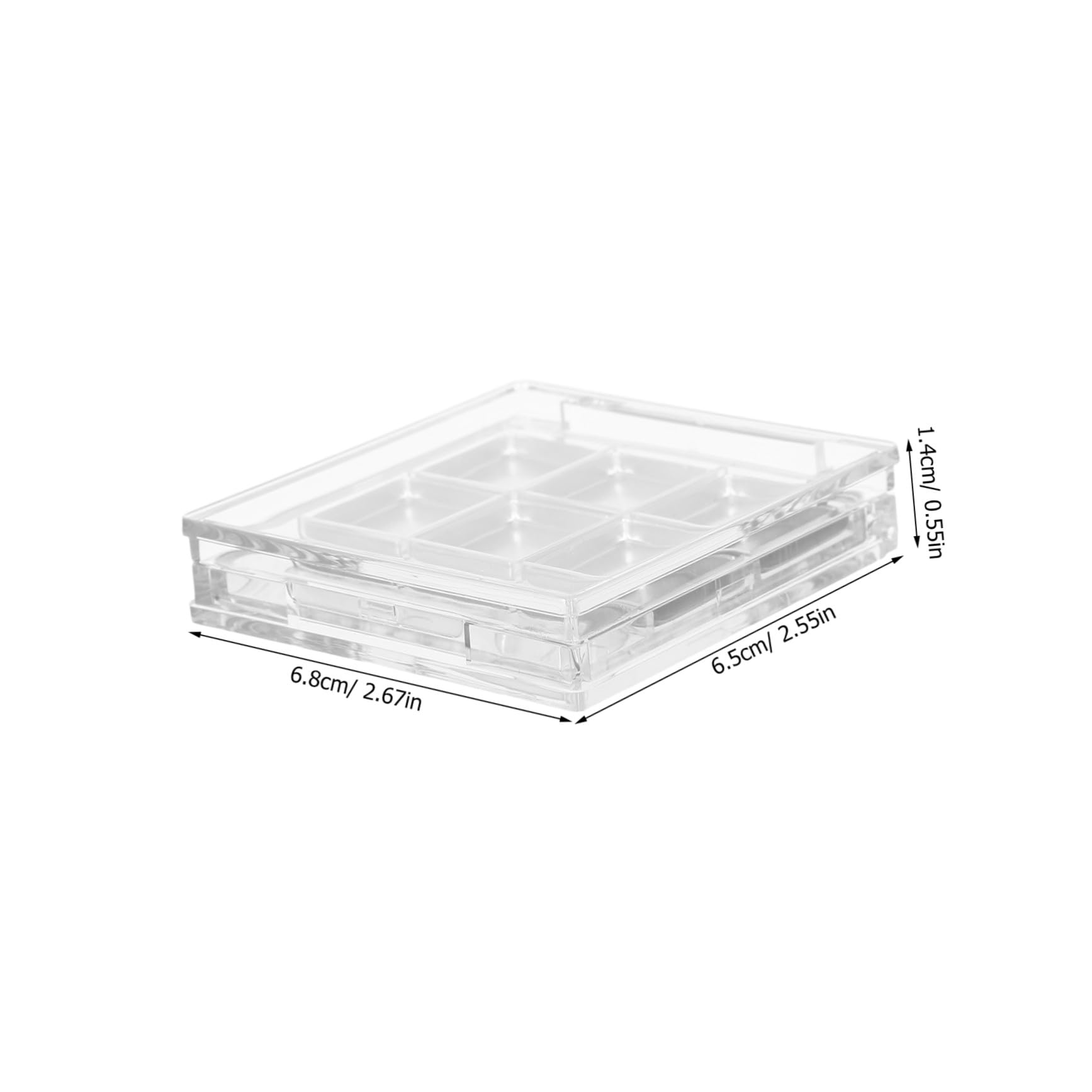 12 Juegos Paleta Vacía para Sombras de Ojos Transparente con Compartimentos y Soporte para Brochas Estuche Portátil para Almacenamiento de Maquillaje DIY Organizador Resistente