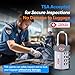 Forge 4-Digit Combination Lock, TSA Approved Locks for Luggage, Travel, Gym, School, Suitcase, Backpack, Pelican case, Easy Read dials, Zinc Alloy Body.