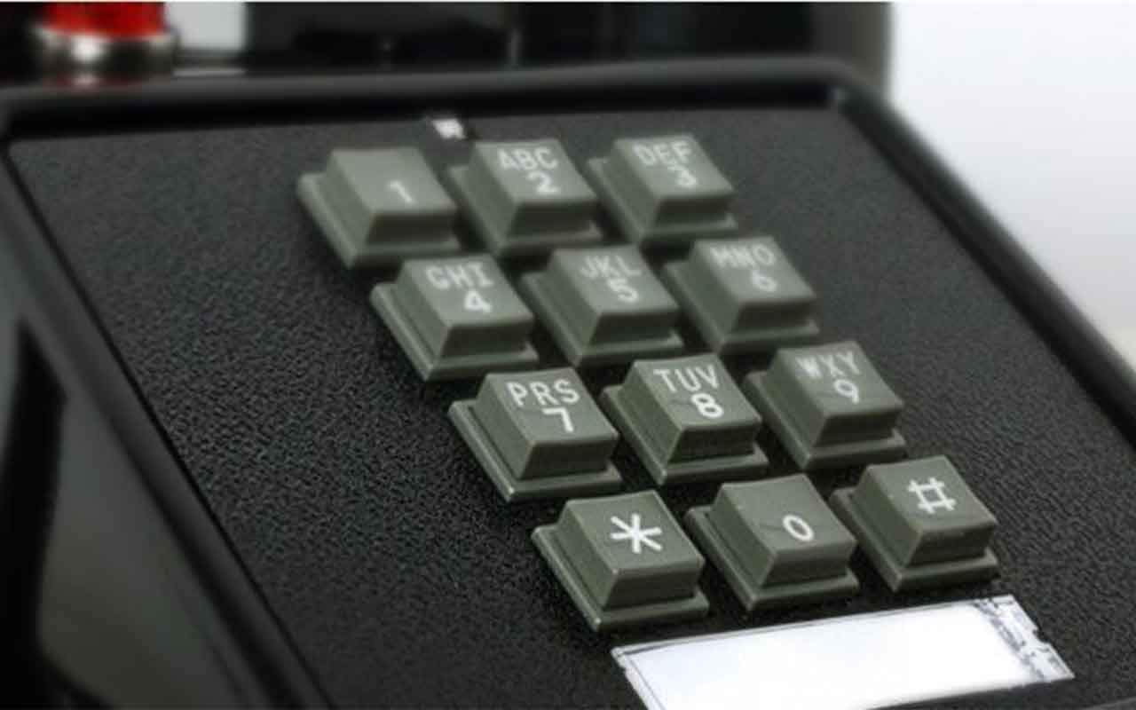 Pulsante per Telefono Fisso retrò Stile Anni '76 Telefono Antico Telefono Meccanico Americano Suoneria Moda Creativa Nero (Colore: Nero)