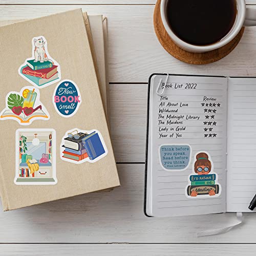 Navy Peony Cozy Book Lover Stickers (30 Pieces) – Reading Quotes ...