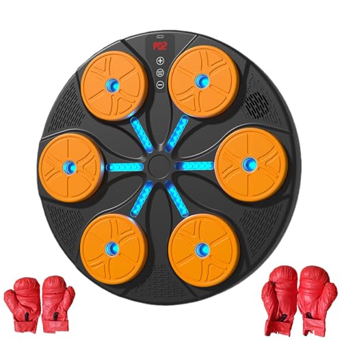 Machine de boxe musicale avec cible de frappe murale interactive